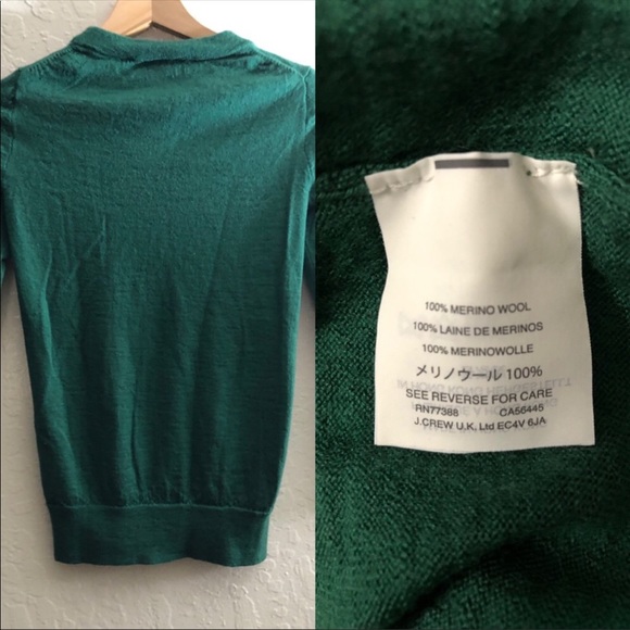 LJ. Crew Tippi wool green pullover zebra print XXS - Picture 4 of 7